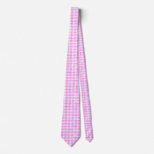 Pink Glitter Overlap Diamond Pattern Tie