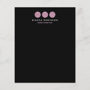 Pink Glitter Palette for Freelance Makeup Artist Flyer