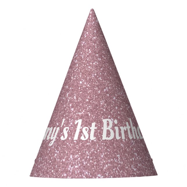 Pink Glitter Party Hats (Front)