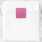 Pink Glitter Pattern ID144 Square Sticker (Bag)