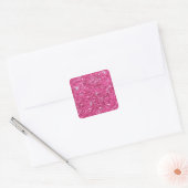 Pink Glitter Pattern ID144 Square Sticker (Envelope)