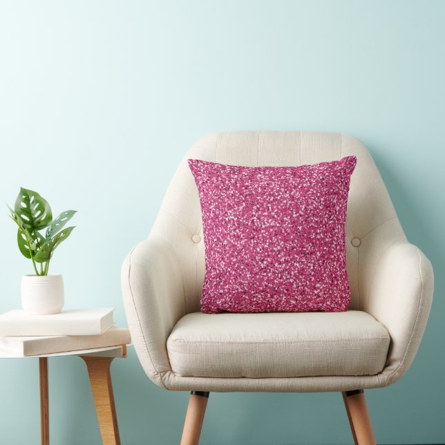 Pink Glitter Pattern Look-like Cushion (Chair)