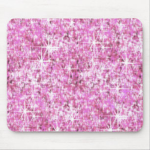 Pink Glitter Pattern Mouse Pad