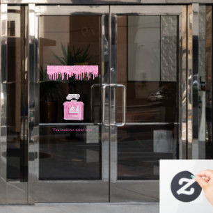 Pink Glitter Perfume Business Monogram 