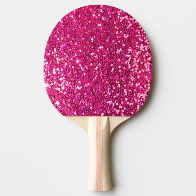 Pink Glitter Ping Pong Paddle (Front)