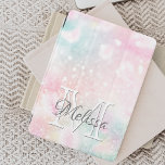 Pink Glitter Pretty Bokeh Pattern iPad Pro Cover<br><div class="desc">Easily personalise this pretty pink bokeh glitter pattern with your custom name and/or monogram.</div>