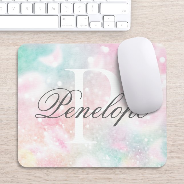 Pink Glitter Pretty Bokeh Pattern Mouse Pad (Creator Uploaded)