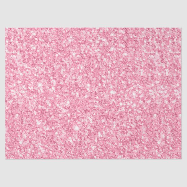 Pink Glitter Print Tissue Paper (Front)