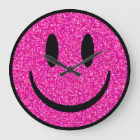 Pink Glitter Smile Face