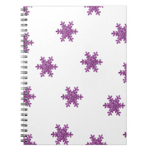 Pink Glitter Snowflake Notebook