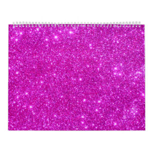 Pink Glitter Sparkle Customisable Design Calendar