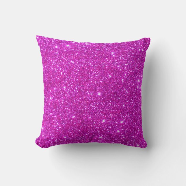 Pink Glitter Sparkle Customisable Design Cushion (Front)
