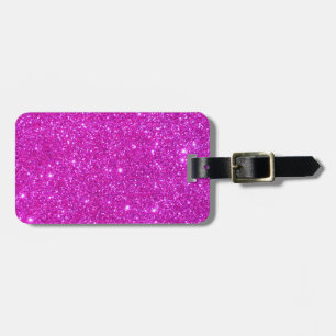 Pink Glitter Sparkle Customisable Design Luggage Tag