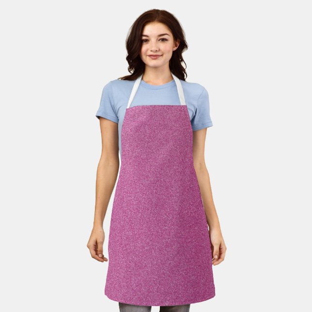 Pink Glitter, Sparkle, Glitter Background Apron (Worn)