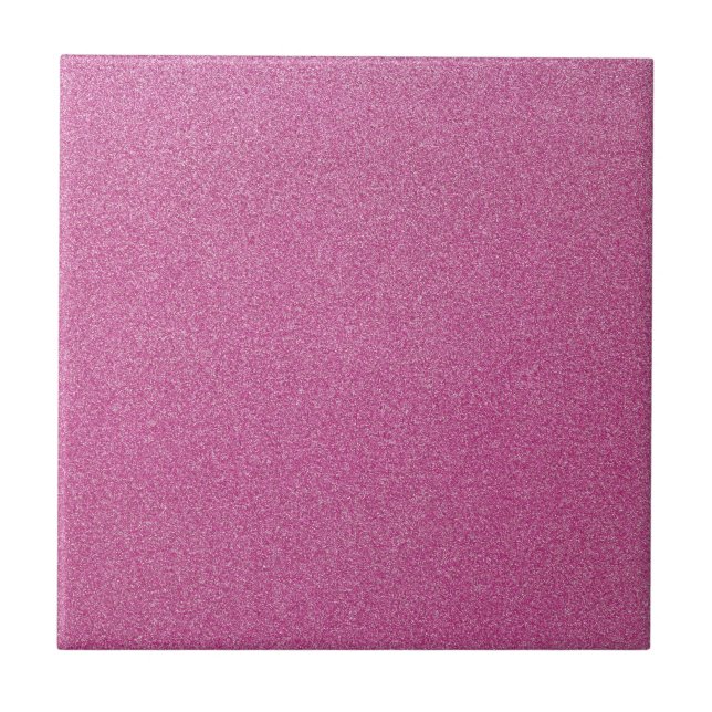 Pink Glitter, Sparkle, Glitter Background Ceramic Tile (Front)