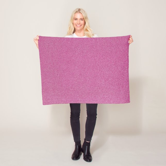 Pink Glitter, Sparkle, Glitter Background Fleece Blanket (In Situ)