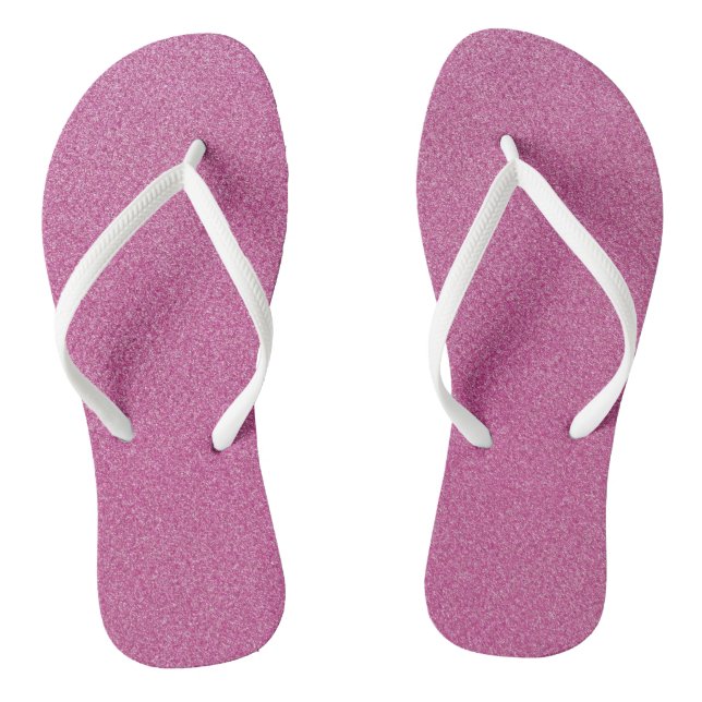 Pink Glitter, Sparkle, Glitter Background Thongs (Footbed)