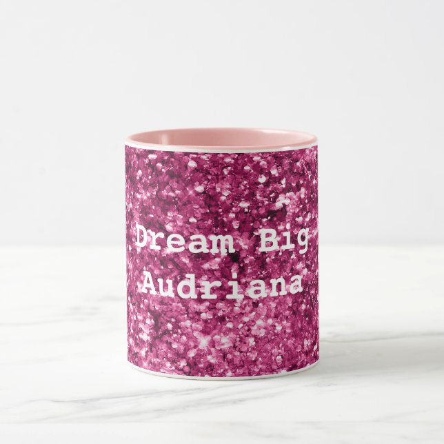 Pink Glitter Sparkle Mug (Center)
