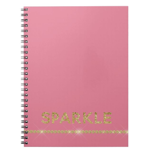 Pink Glitter Sparkle Notebook (Front)