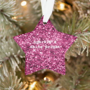 Pink Glitter Sparkle Ornament
