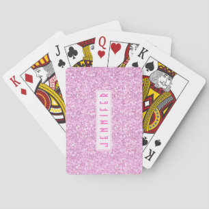 Pink Glitter & Sparkles Pattern Texture Playing Cards