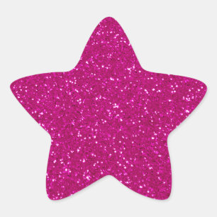 Pink Glitter Star Sticker