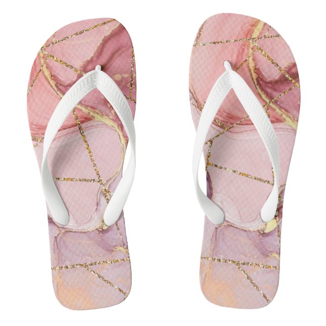 Pink Glitter Thongs (Footbed)