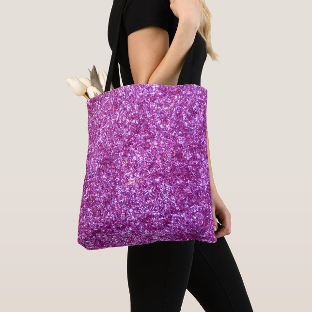 Pink Glitter Tote Bag (Close Up)