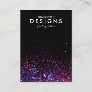 Pink Glitter Trendy Earring Display Card