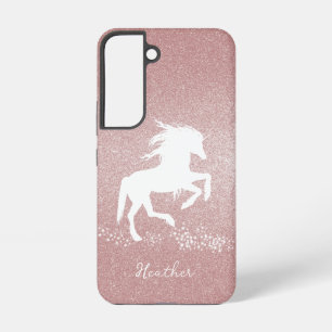 Pink Glitter Unicorn Samsung Galaxy Case