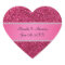Pink glitter wedding favours