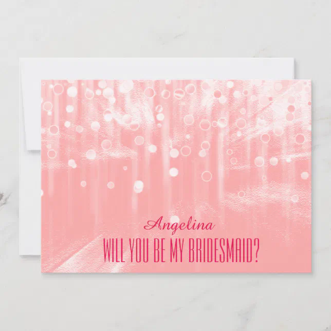 Pink Glitter Will you be my bridesmaid? Invitation Zazzle Pink Glitter Will you be my bridesmaid? Invitation Zazzle