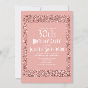 Pink Glitter Women's 30th Birthday Card
