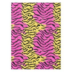 Pink Glitter Zebra Pattern Tablecloth