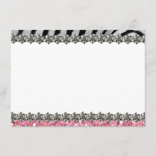 Pink Glitter Zebra Personalised Thank You