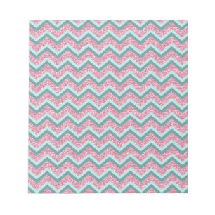 Pink Glitter ZigZag Pattern Notepad