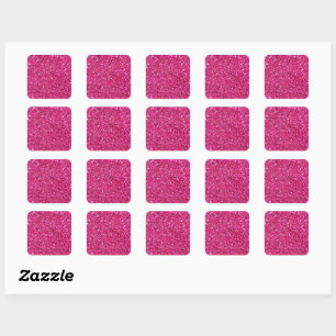 Pink glittery frame square sticker