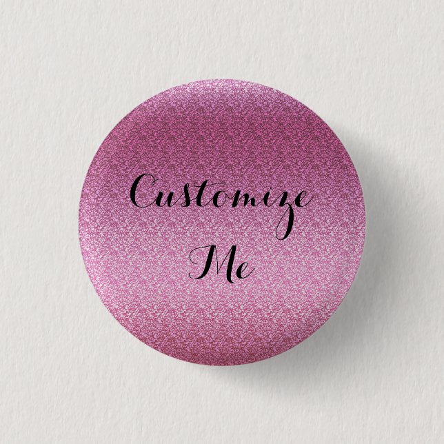 Pink Glittery Gradient 3 Cm Round Badge (Front)