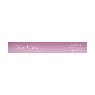 Pink Glittery Gradient Wrap Around Label