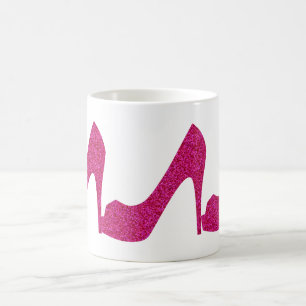 Pink Glittery High Heels Coffee Mug