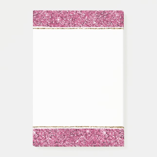 Pink Glitz Glitter  Post-it Notes (Front)