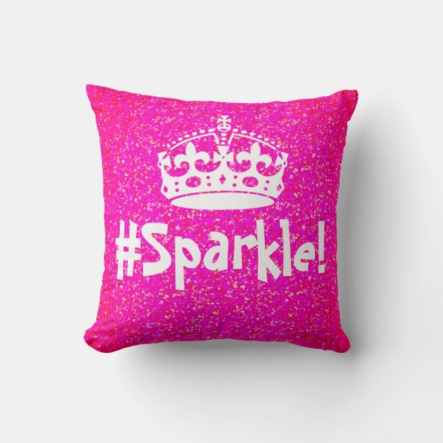 Pink Glitz, Royal Sparkle, Princess Cushion (Front)