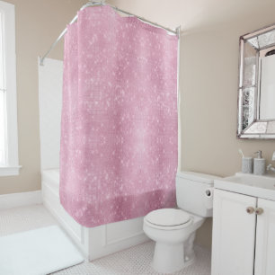 Pink Glitzy Chic Glam Sparkle Shower Curtain