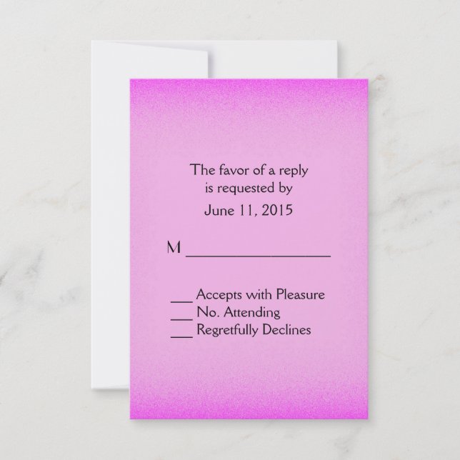 Pink Glow RSVP Card (Front)