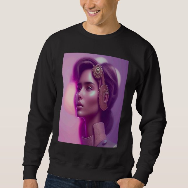 Pink Glow Woman Look Purple Outfit Inspo Orange Vi Sweatshirt (Front)