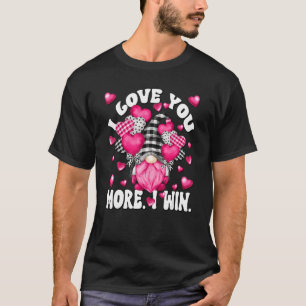 Pink Gnome Dad With Pink Beard For Men I Love You T-Shirt