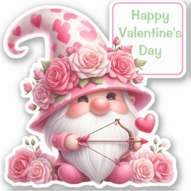 Pink Gnome Valentine Cupid Contour (Front)