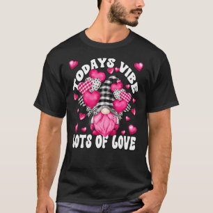 Pink Gnome With Pink Beard For Women Cute Valentin T-Shirt