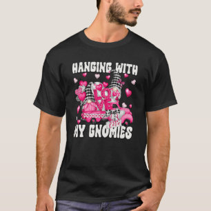Pink Gnomes Couple Hanging With My Gnomies On Vale T-Shirt