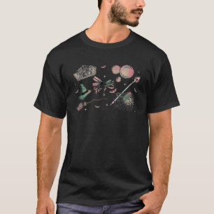 Pink Goes Good With Green Cute Halloween Witch Wom T-Shirt